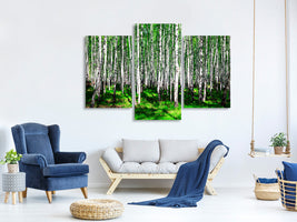 modern-3-piece-canvas-print-summerly-birch-forest