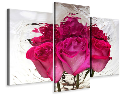 modern-3-piece-canvas-print-the-rose-reflection