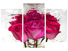 modern-3-piece-canvas-print-the-rose-reflection