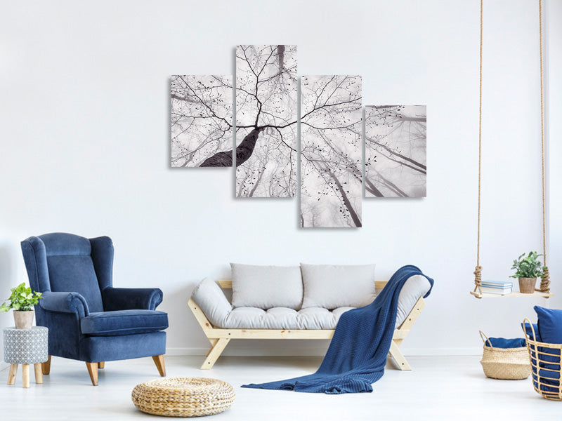 modern-4-piece-canvas-print-a-view-of-the-tree-crown