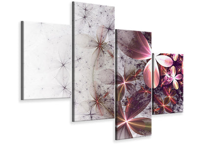 modern-4-piece-canvas-print-abstract-floral