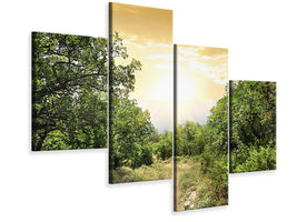 modern-4-piece-canvas-print-at-the-end-of-the-forest