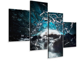modern-4-piece-canvas-print-blue-glacier-cave