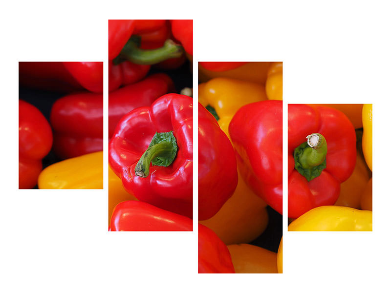 modern-4-piece-canvas-print-fresh-sweet-pepper