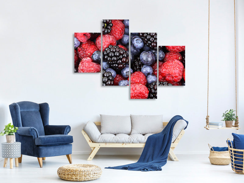 modern-4-piece-canvas-print-fruity-berries