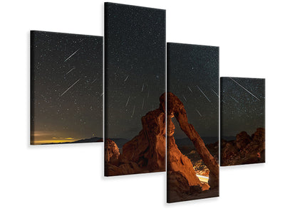 modern-4-piece-canvas-print-geminid-meteor-shower-above-the-elephant-rock