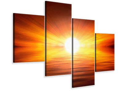 modern-4-piece-canvas-print-glowing-sunset