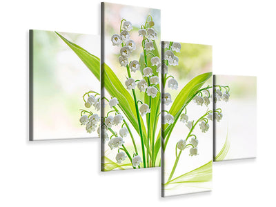 modern-4-piece-canvas-print-lily-of-the-valley-ii