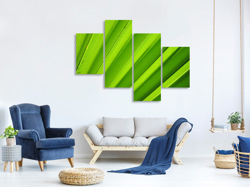 modern-4-piece-canvas-print-palm-stripes-ii
