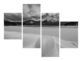 modern-4-piece-canvas-print-pyramid-lake-in-winter