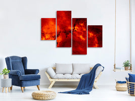 modern-4-piece-canvas-print-red-starry-sky