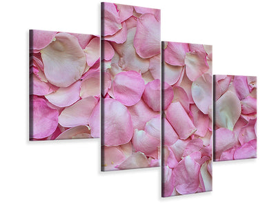 modern-4-piece-canvas-print-rose-petals-in-pink-ii