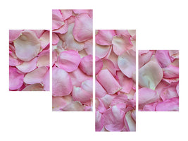 modern-4-piece-canvas-print-rose-petals-in-pink-ii