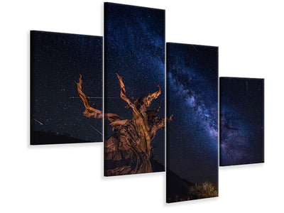 modern-4-piece-canvas-print-shooting-stars-night