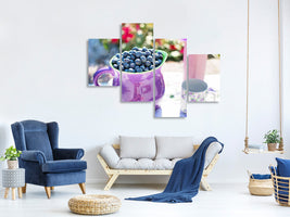 modern-4-piece-canvas-print-sweet-blueberries