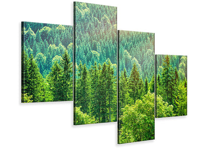 modern-4-piece-canvas-print-the-forest-hill