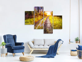 modern-4-piece-canvas-print-the-forest-path