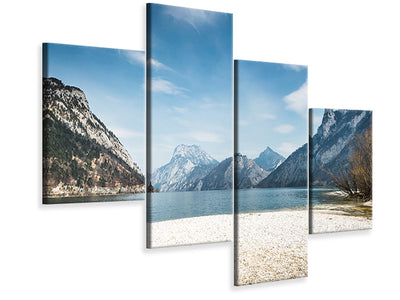modern-4-piece-canvas-print-the-idyllic-mountain-lake