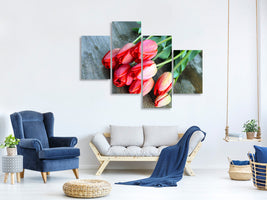 modern-4-piece-canvas-print-the-red-tulip-bouquet