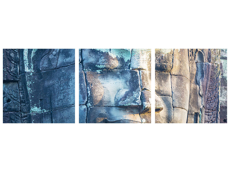 panoramic-3-piece-canvas-print-buddha-in-rock