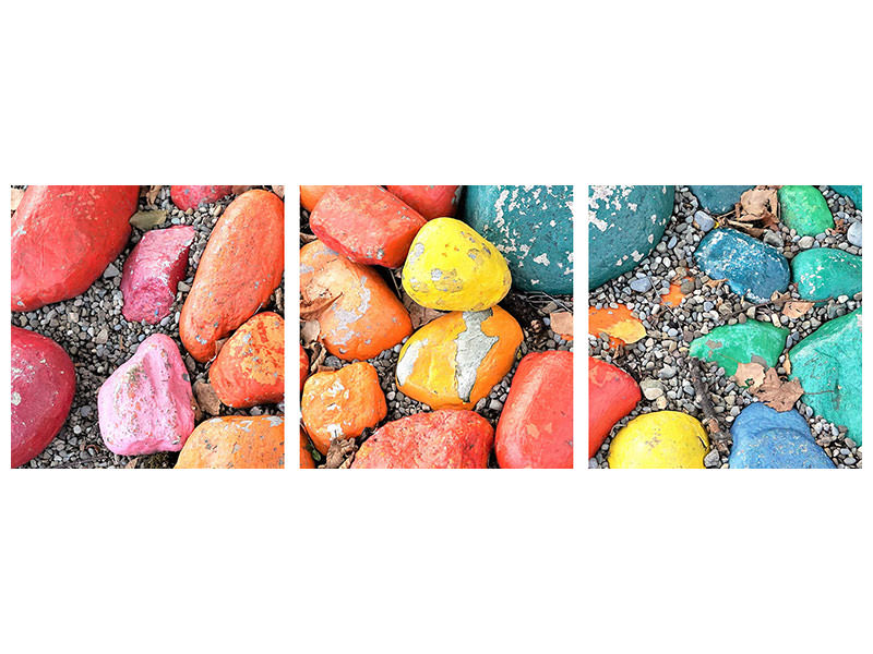 panoramic-3-piece-canvas-print-colorful-stones