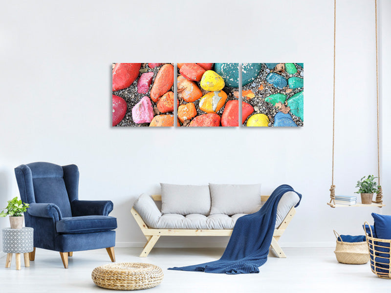 panoramic-3-piece-canvas-print-colorful-stones