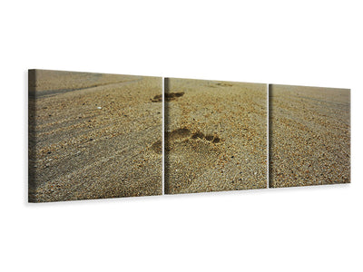 panoramic-3-piece-canvas-print-footprints-xxl