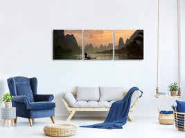 panoramic-3-piece-canvas-print-golden-li-river