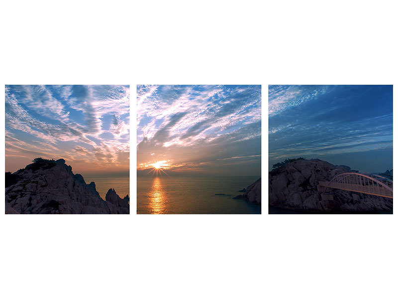 panoramic-3-piece-canvas-print-moody-sunset-at-the-sea