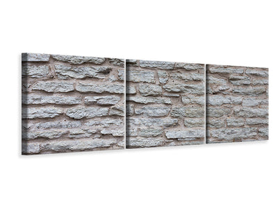 panoramic-3-piece-canvas-print-stone-wall-ii