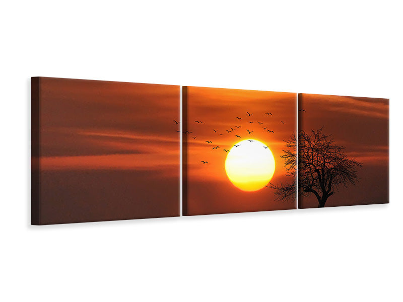 panoramic-3-piece-canvas-print-the-sunset-on-the-horizon