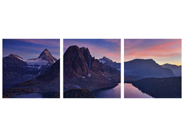 panoramic-3-piece-canvas-print-twilight-at-mount-assiniboine