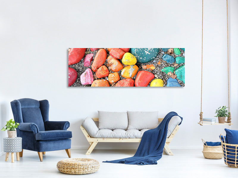 panoramic-canvas-print-colorful-stones