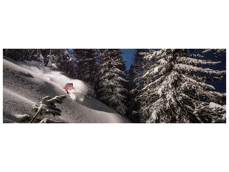 panoramic-canvas-print-night-powder-turns-with-adrien-coirier
