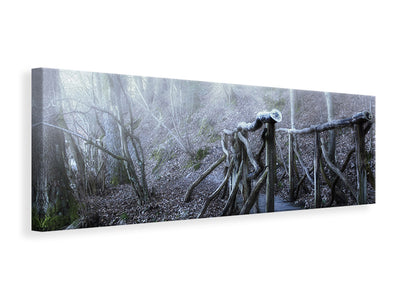 panoramic-canvas-print-old-wooden-bridge-in-the-forest