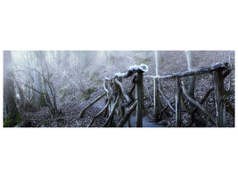 panoramic-canvas-print-old-wooden-bridge-in-the-forest