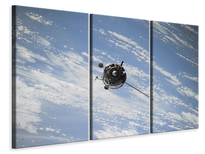 3-piece-canvas-print-a-satellite-above-the-clouds