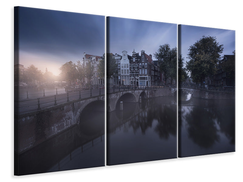 3-piece-canvas-print-amsterdam-morning-ii