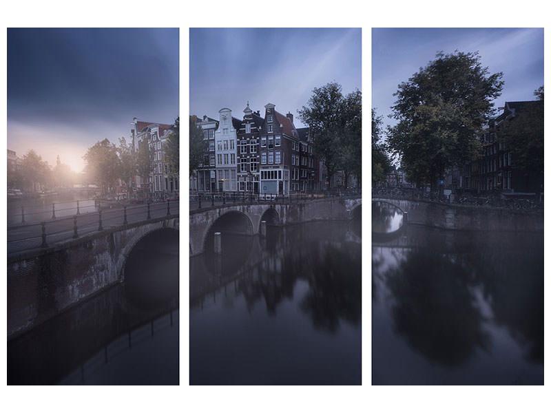 3-piece-canvas-print-amsterdam-morning-ii