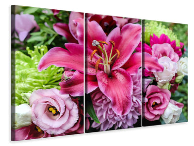 3-piece-canvas-print-bouquet-with-lily