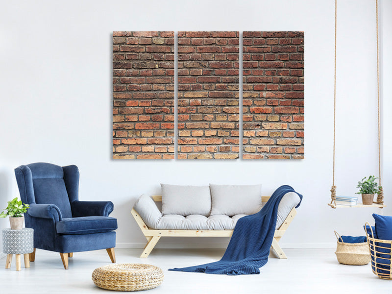 3-piece-canvas-print-brown-brick-wall