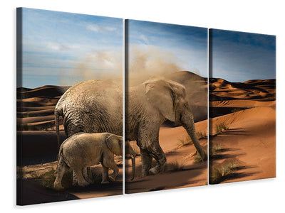 3-piece-canvas-print-elephants-in-the-desert