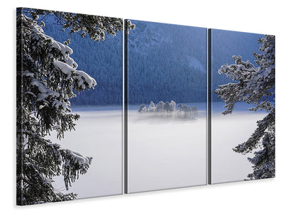 3-piece-canvas-print-fog-over-frozen-lake
