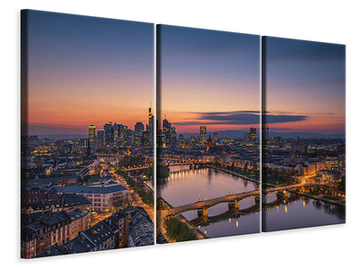 3-piece-canvas-print-frankfurt-skyline-at-sunset