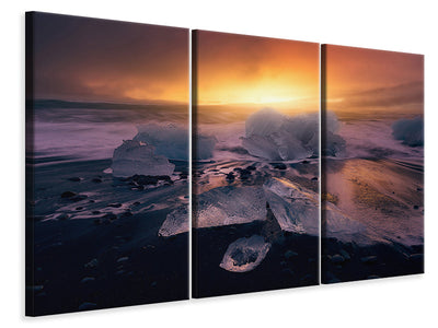3-piece-canvas-print-jokulsarlonas-sunrise-ii