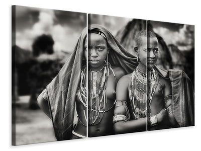 3-piece-canvas-print-karo-girls-sharing-a-scarf