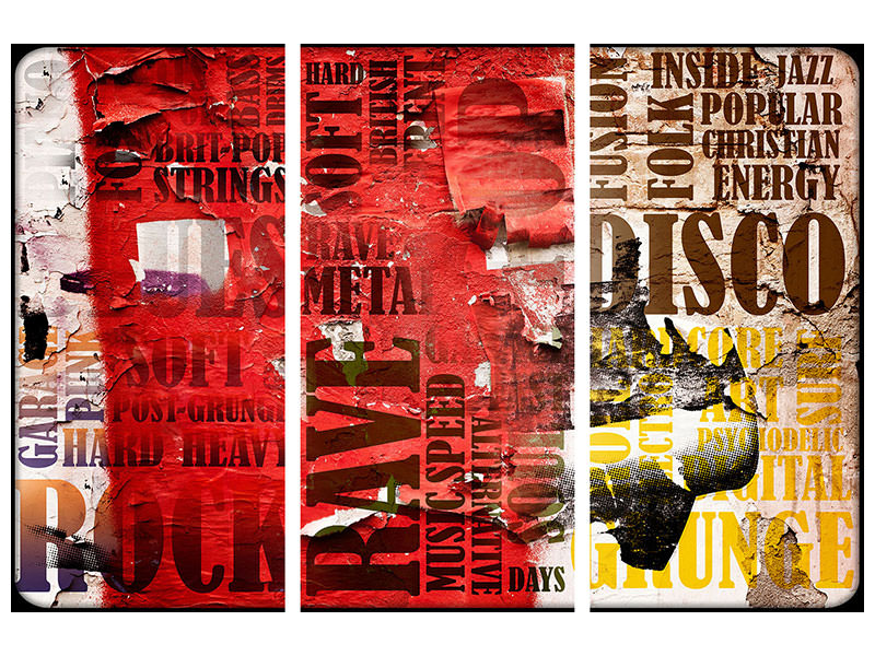 3-piece-canvas-print-music-text-in-grunge-style
