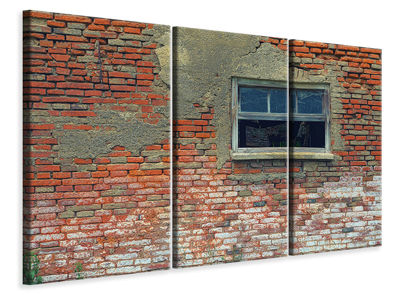 3-piece-canvas-print-old-window