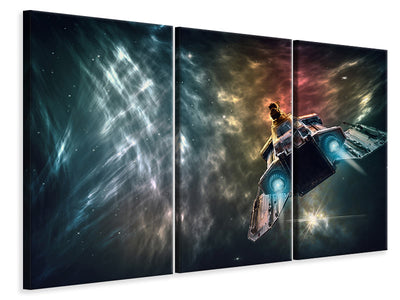 3-piece-canvas-print-on-the-way-with-the-spaceship