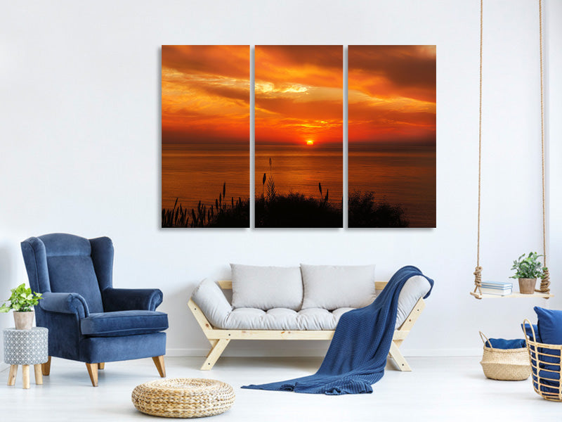 3-piece-canvas-print-peaceful-evening-mood-by-the-sea